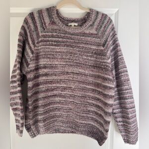 Z Supply Purple and Gray Striped Sweater